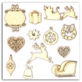 Formes en bois -Christmas day