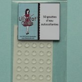 Gouttes d’eau translucides adhésives