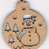Bouton mini boule de Noël – Bonhomme de neige