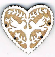 Bouton Coeur marqué n°2