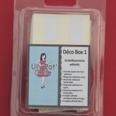 Box avec tous les embellissements adhésifs