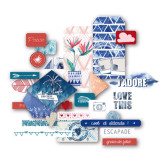Die-cuts « Blue batik »