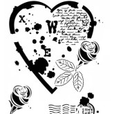 Pochoir « Parfum de roses »