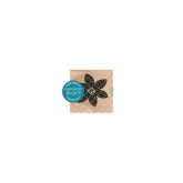 Fleur brodée noire