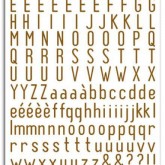 Rub-ons alphabet marron