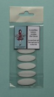 Pastilles velcro adhésives blanches 35×12 mm