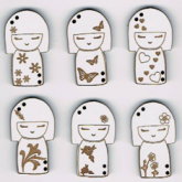 Série boutons « Kokeshi »