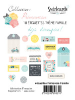 Sachet d&rsquo;étiquettes &laquo;&nbsp;primavera famille&nbsp;&raquo;