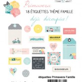 Sachet d’étiquettes « primavera famille »