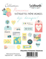 Sachet d&rsquo;étiquettes &laquo;&nbsp;primavera vacances&nbsp;&raquo;