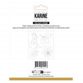 Pochoir broderie &laquo;&nbsp;Feuillages & renard&nbsp;&raquo;